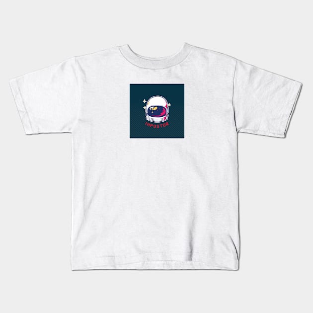 Among Us Impostor Helmet Kids T-Shirt by THUD creative